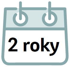 ikona kalendáře s textem 2 roky