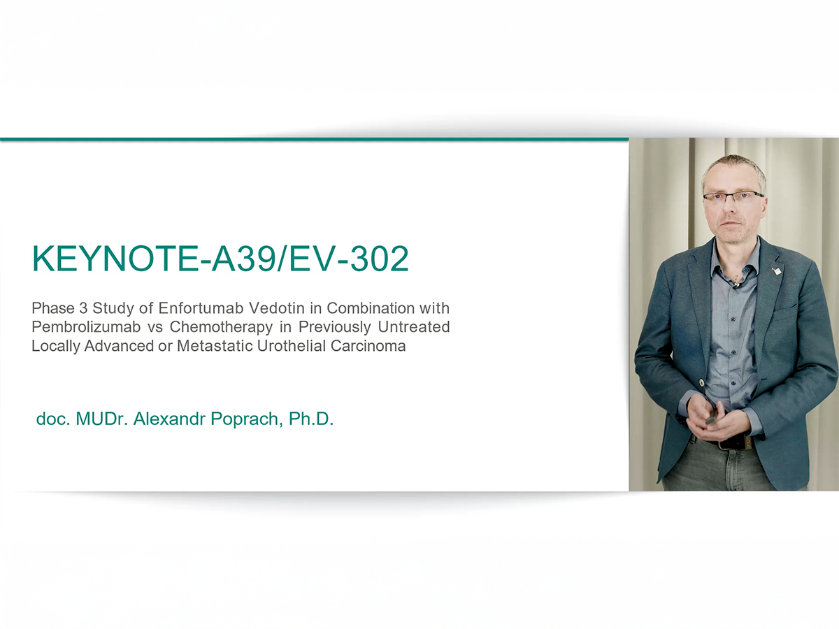 Pembrolizumab + enfortumab vedotin v doc. MUDr. Alexandr Poprach, Ph.D. - 1. linii léčby mUC: 2,5letý