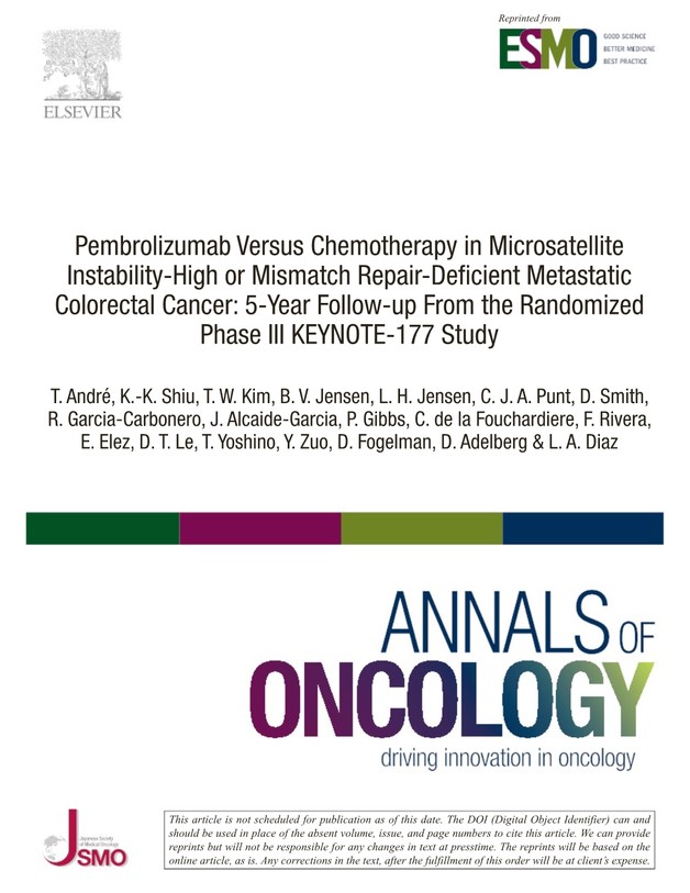obrázek: úvodní strana e-reprint, Annals of Oncology